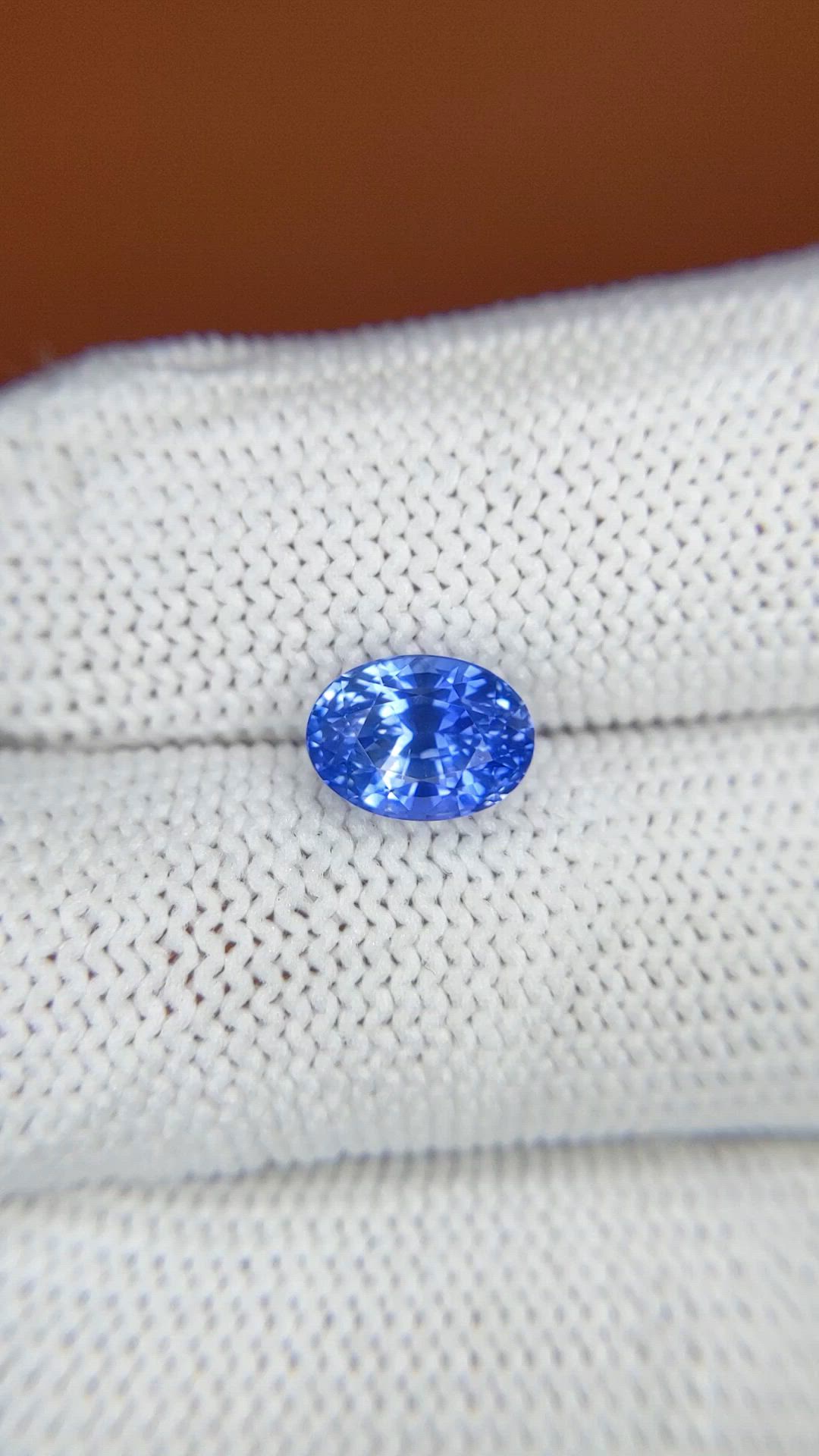 2.45 Ct. Blue Sapphire from Ceylon (Sri Lanka) Size Video