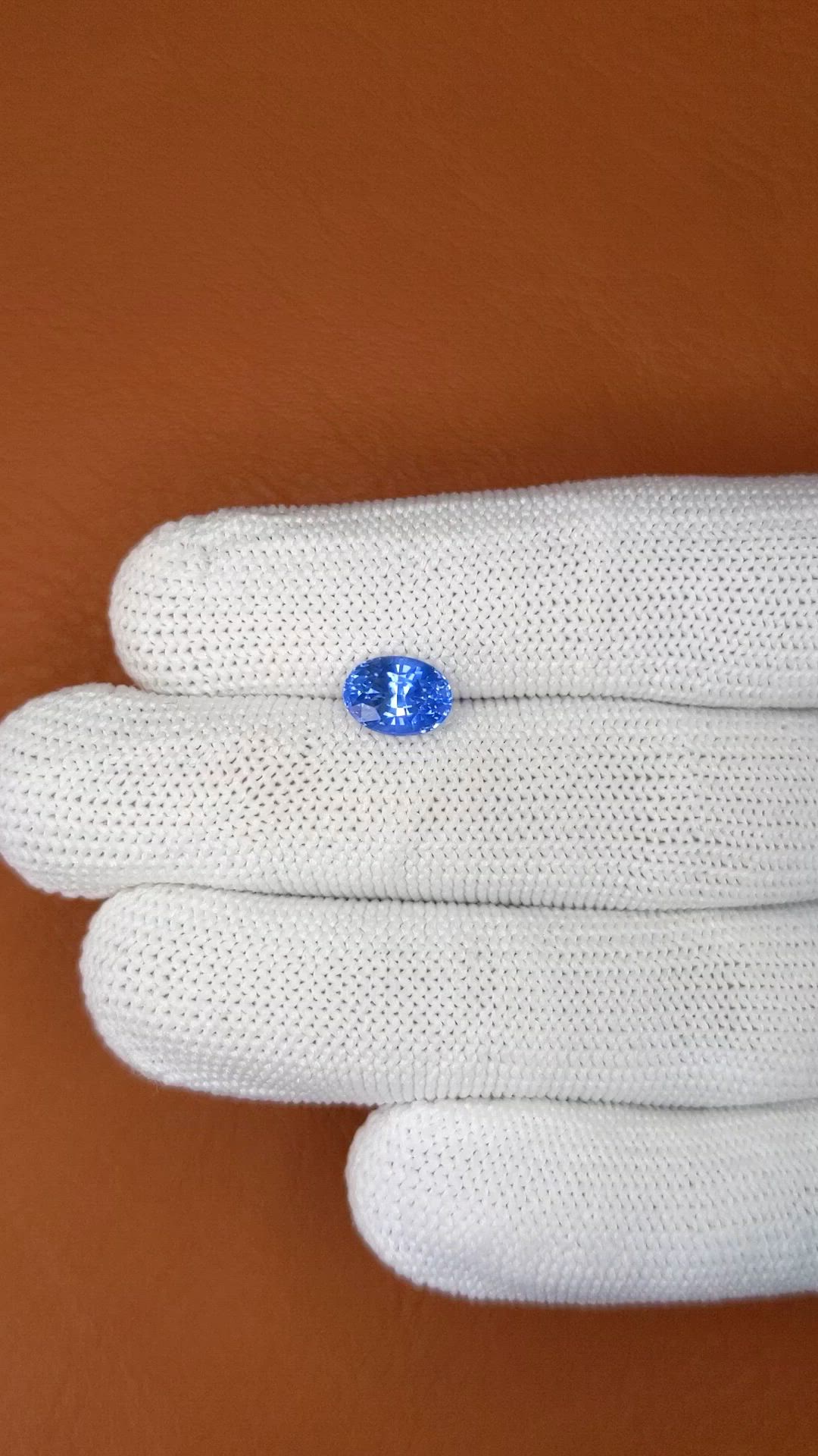 2.45 Ct. Blue Sapphire from Ceylon (Sri Lanka) Size Video