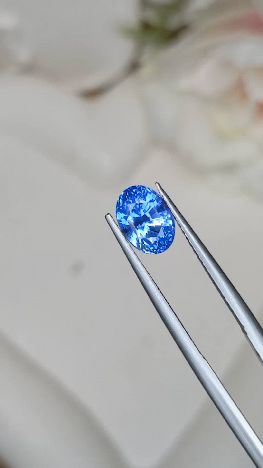 2.45 Ct. Blue Sapphire from Ceylon (Sri Lanka) Size Video