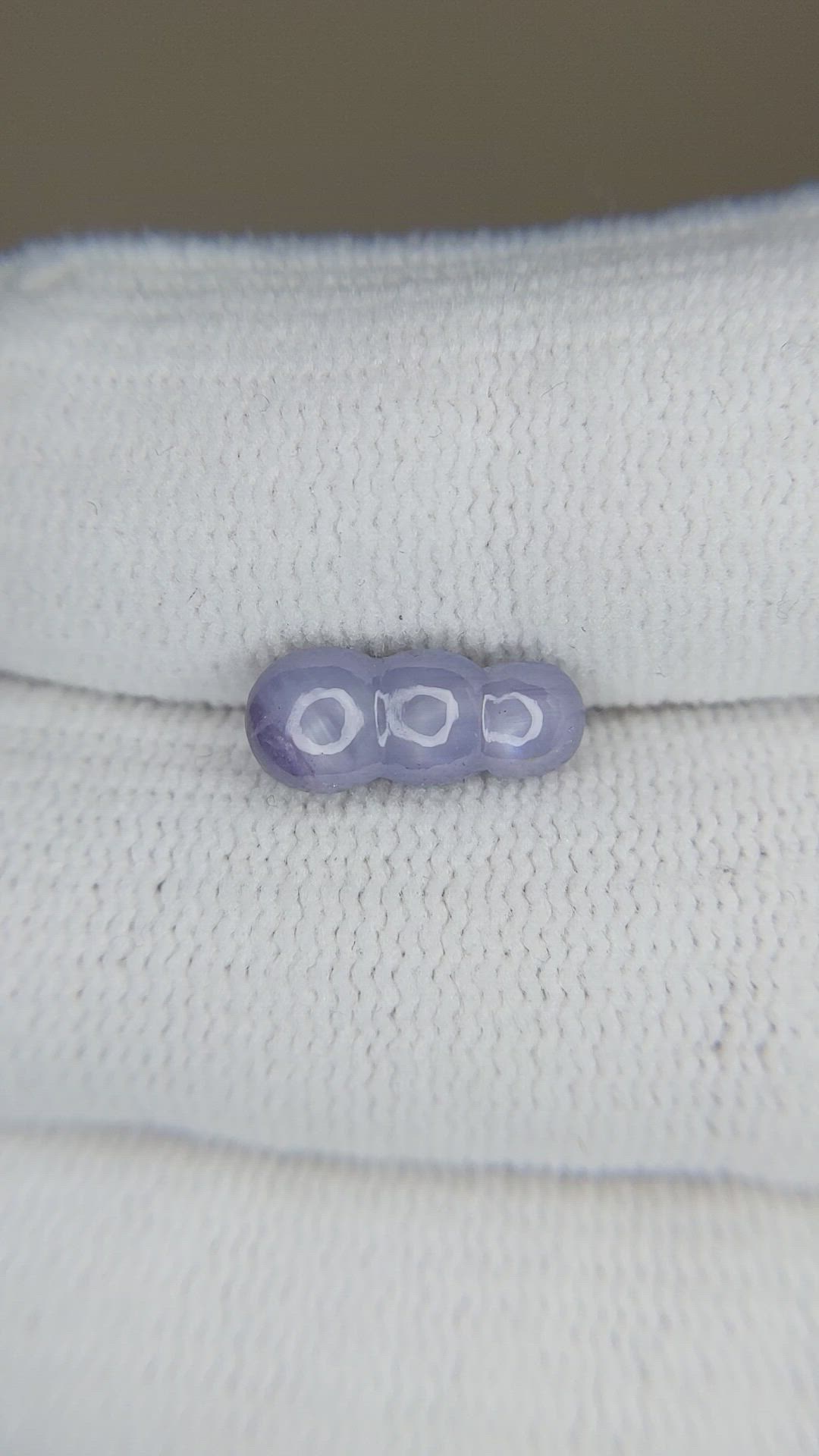 4.03 Ct. Greyish Blue Cabochon Star Sapphire from Ceylon (Sri Lanka) Size Video
