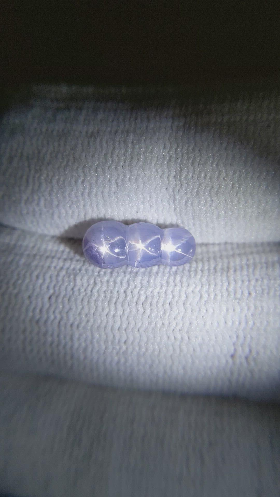 4.03 Ct. Greyish Blue Cabochon Star Sapphire from Ceylon (Sri Lanka) Size Video
