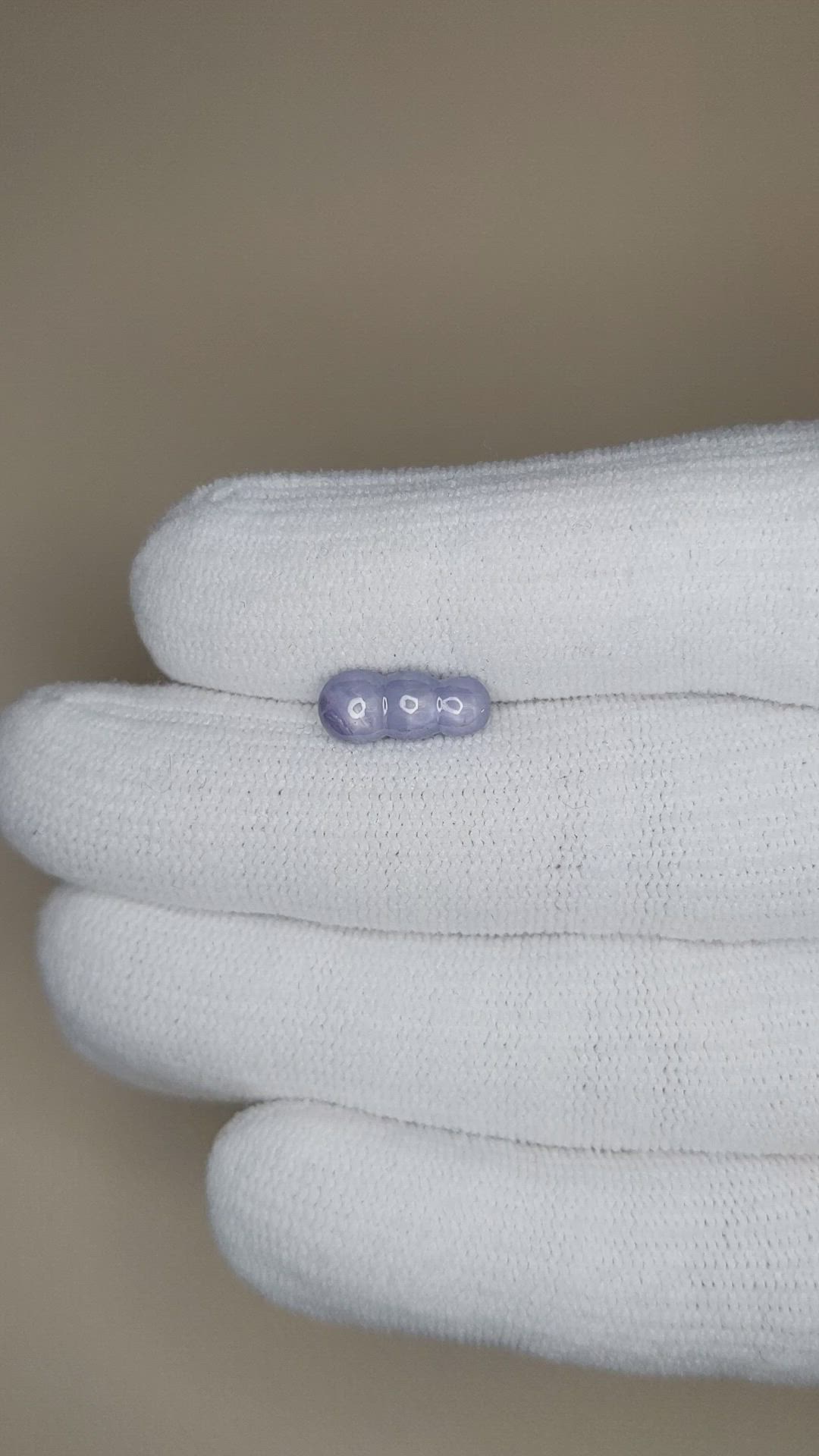 4.03 Ct. Greyish Blue Cabochon Star Sapphire from Ceylon (Sri Lanka) Size Video
