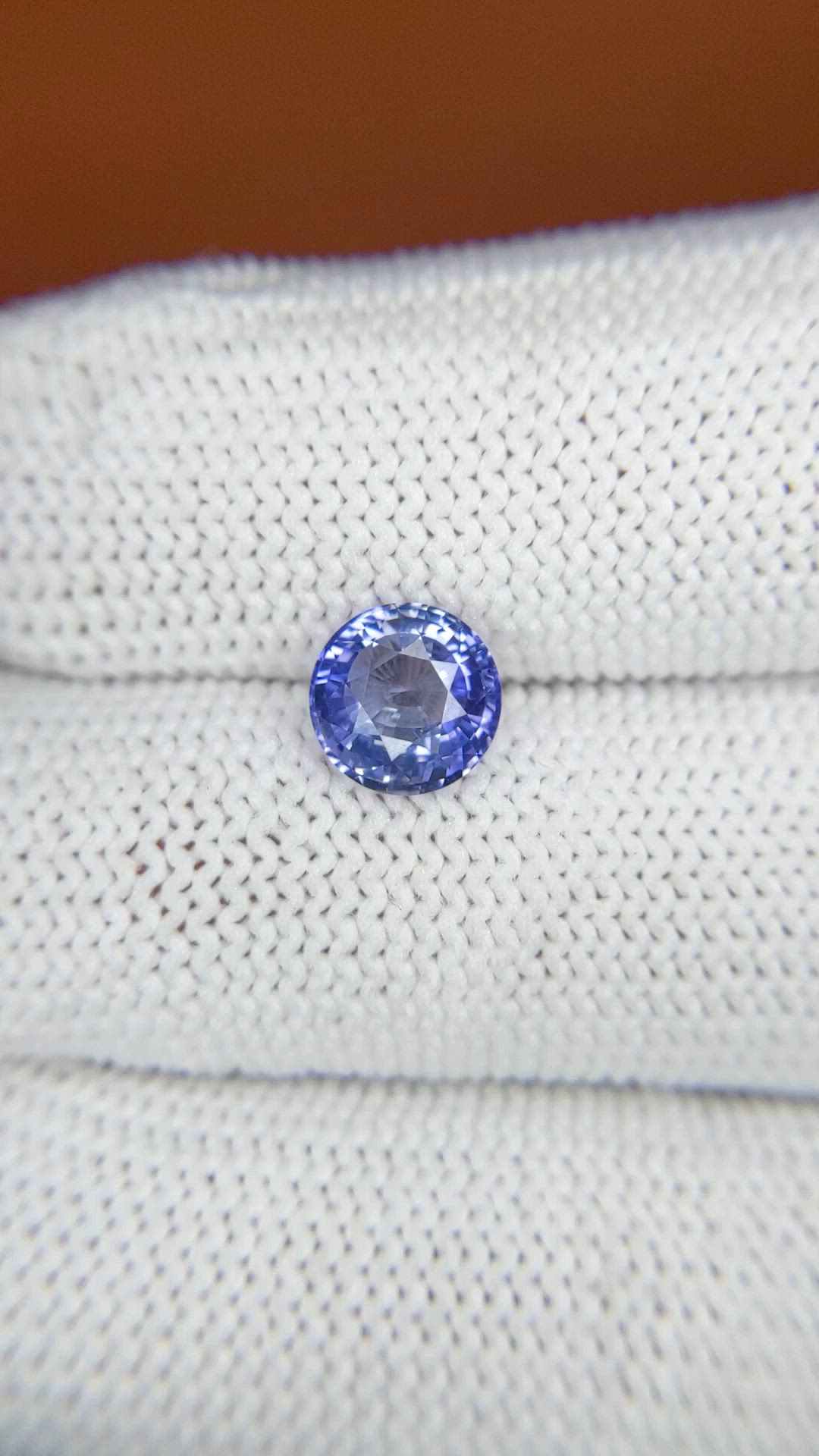 1.60 Ct. Violet Sapphire from Ceylon (Sri Lanka) Size Video