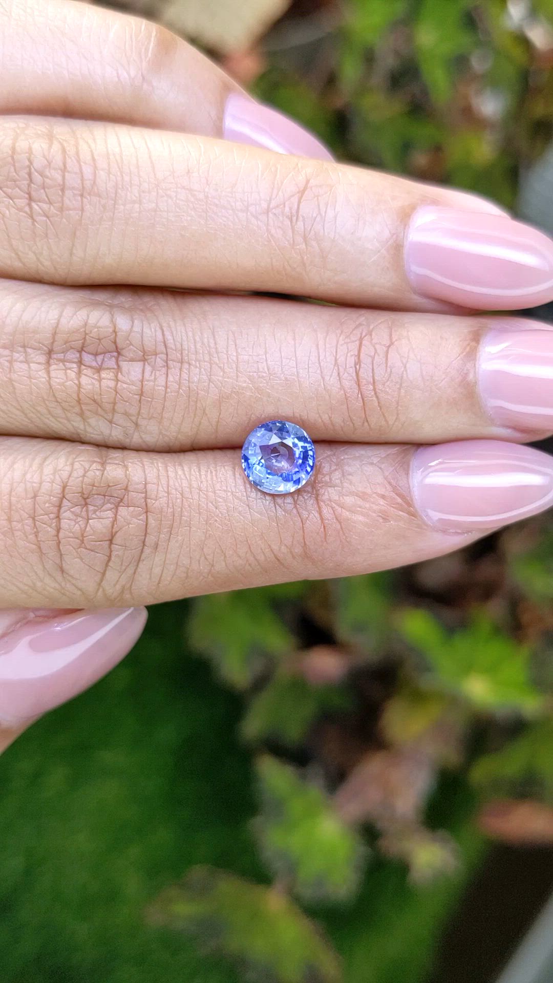 1.60 Ct. Violet Sapphire from Ceylon (Sri Lanka) Size Video