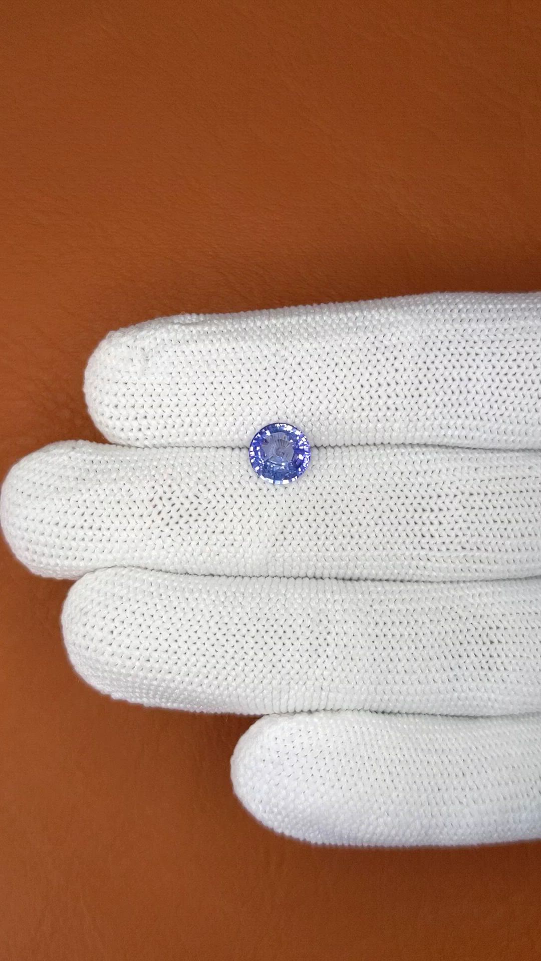 1.60 Ct. Violet Sapphire from Ceylon (Sri Lanka) Size Video
