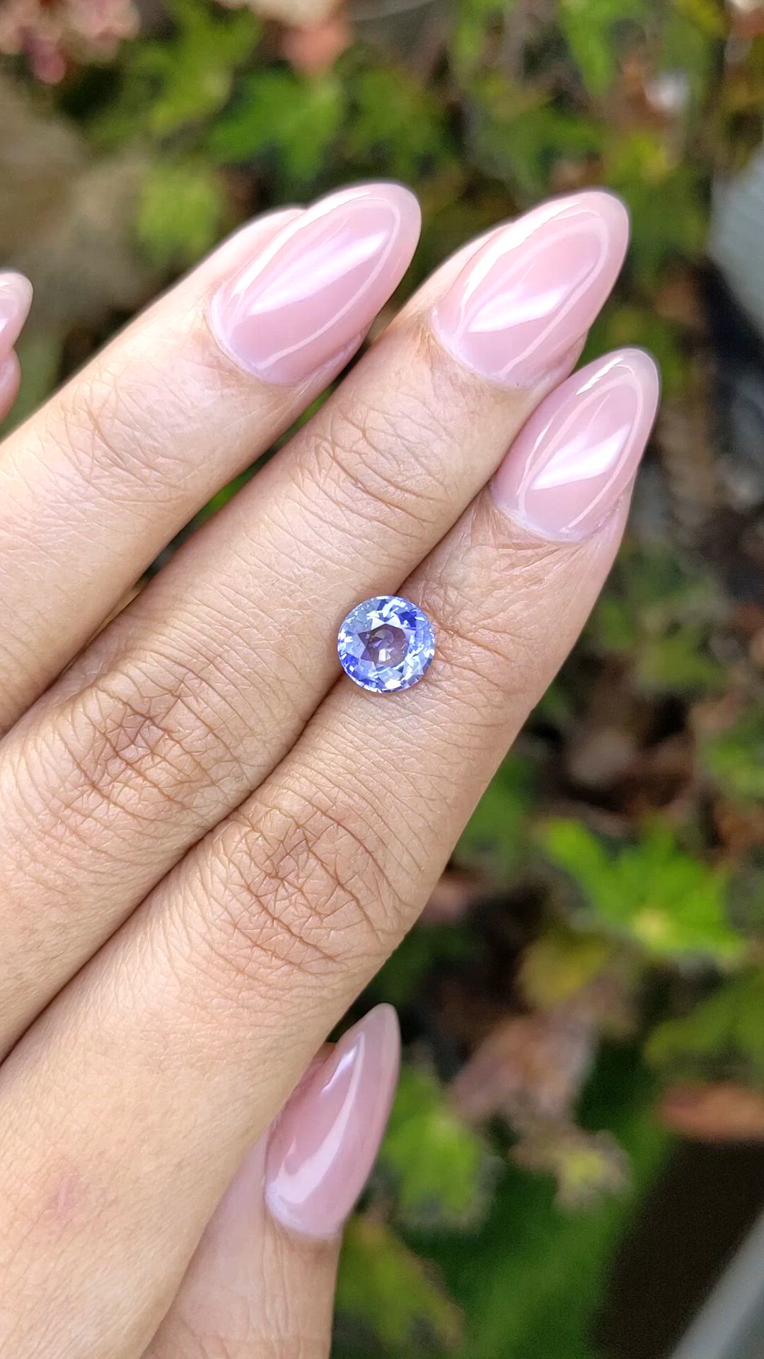 1.60 Ct. Violet Sapphire from Ceylon (Sri Lanka) Size Video