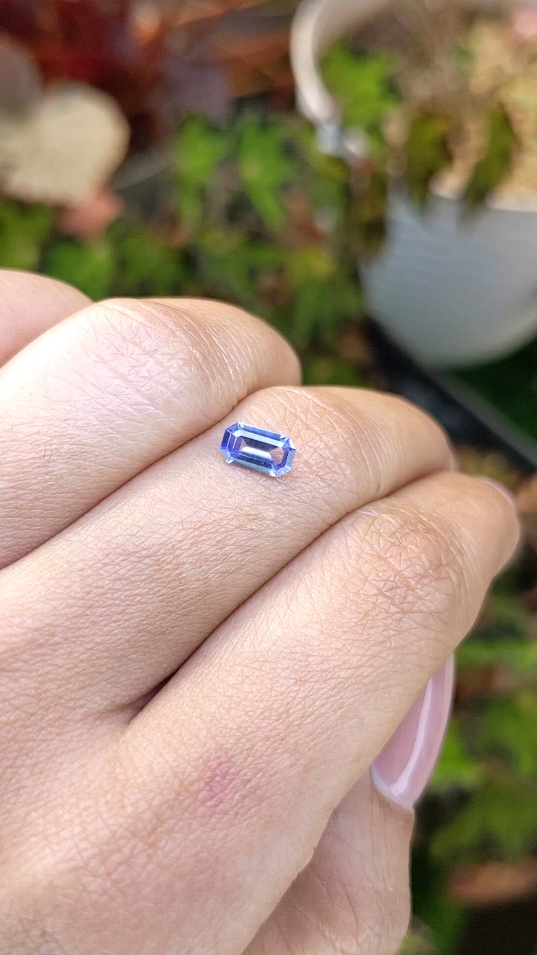 0.67 Ct. Blue Sapphire from Ceylon (Sri Lanka) Size Video