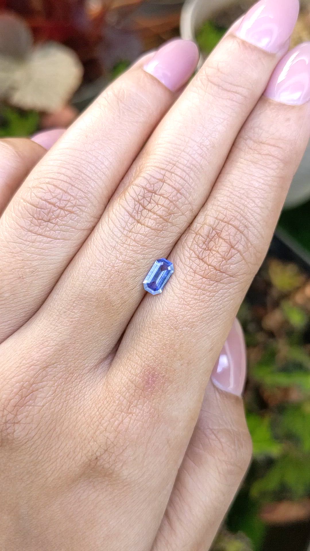 0.67 Ct. Blue Sapphire from Ceylon (Sri Lanka) Size Video