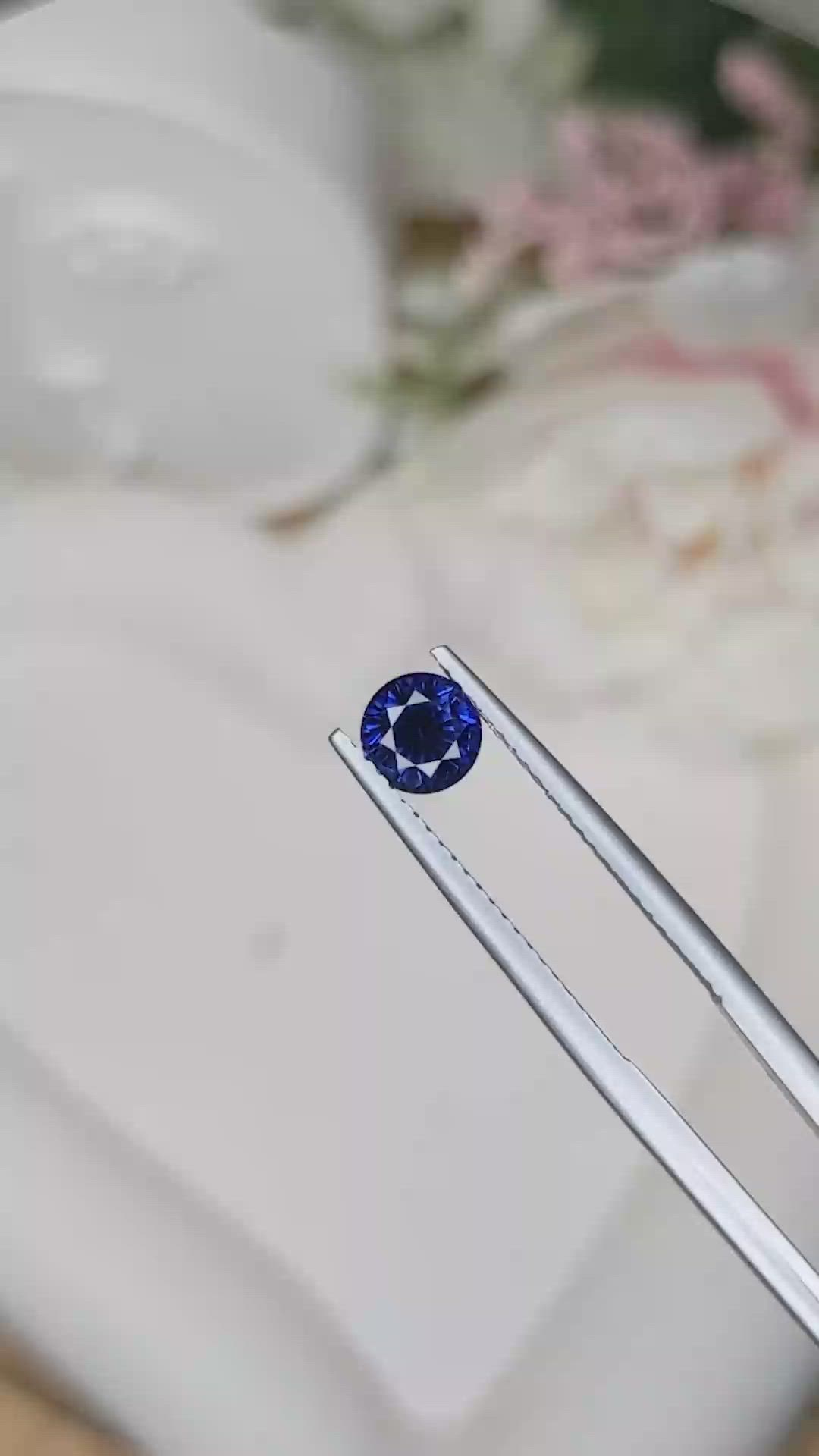 0.97 Ct. Blue Sapphire from Ceylon (Sri Lanka) Size Video