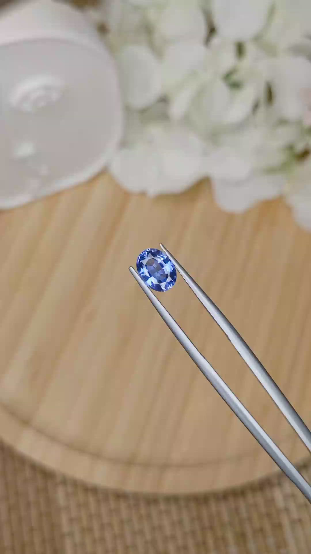 1.64 Ct. Blue Sapphire from Ceylon (Sri Lanka) Size Video