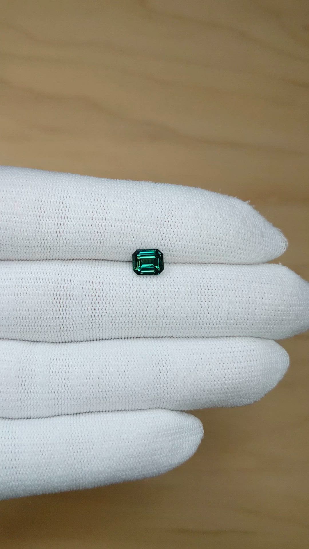 1.49 Ct. Bluish Green Sapphire from Madagascar Size Video