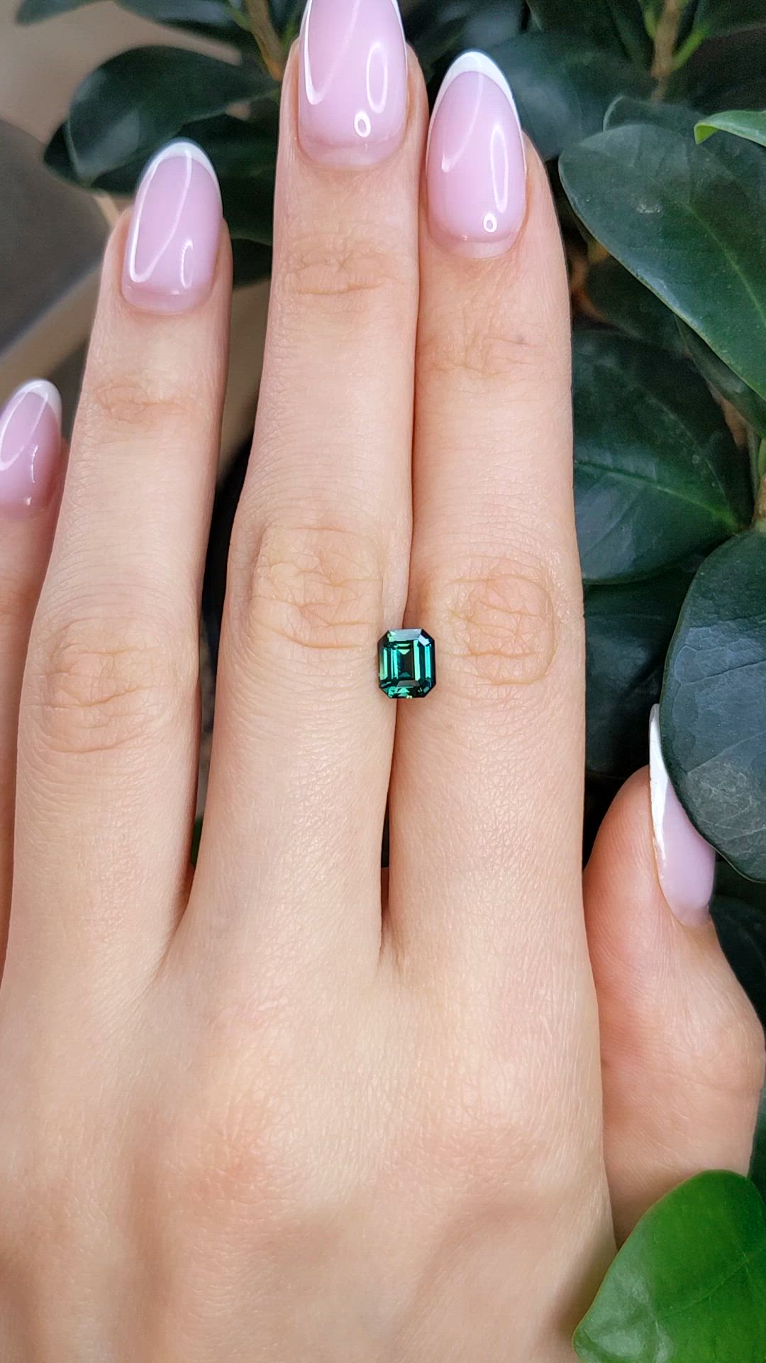 1.49 Ct. Bluish Green Sapphire from Madagascar Size Video