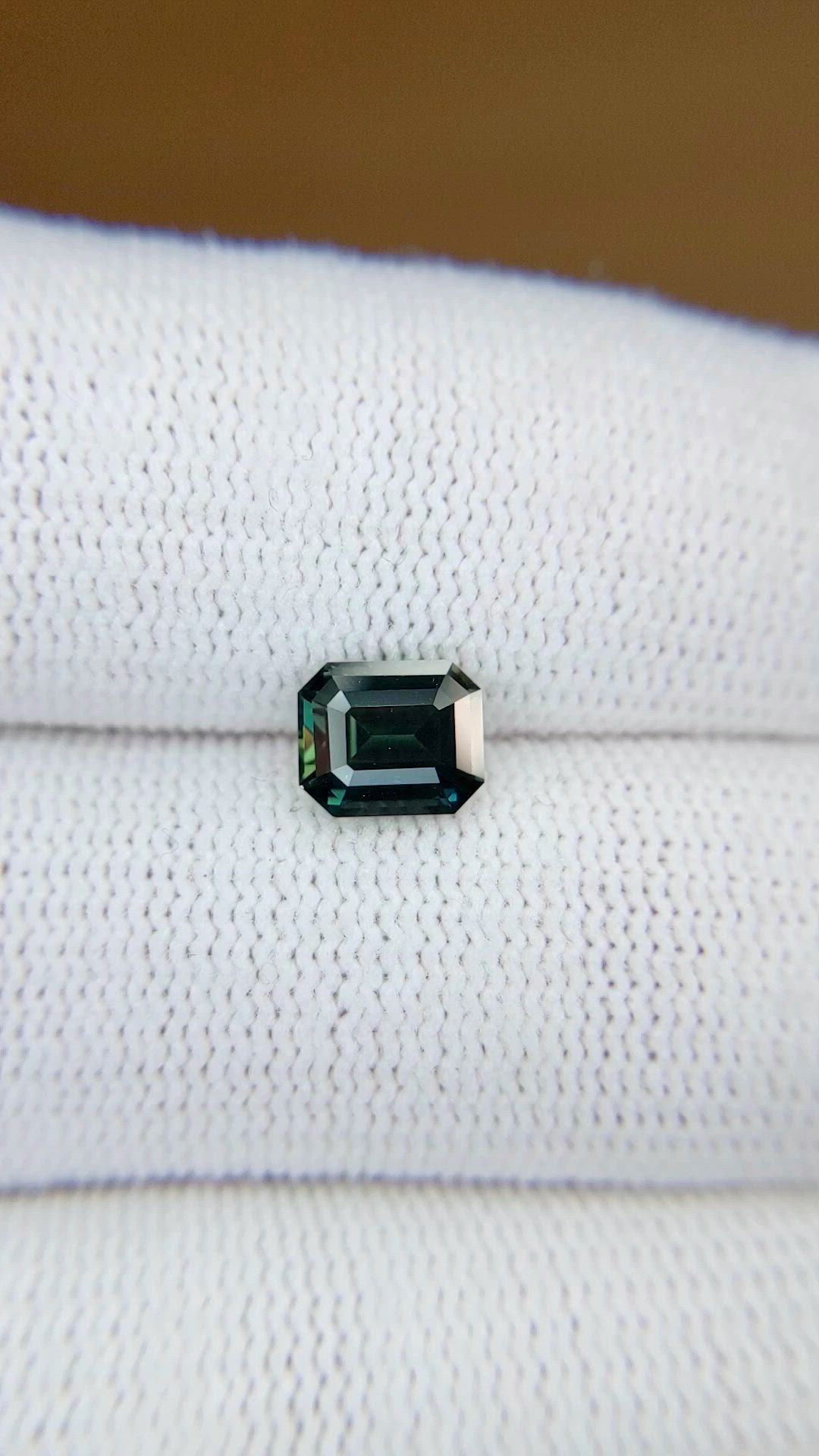 1.49 Ct. Bluish Green Sapphire from Madagascar Size Video