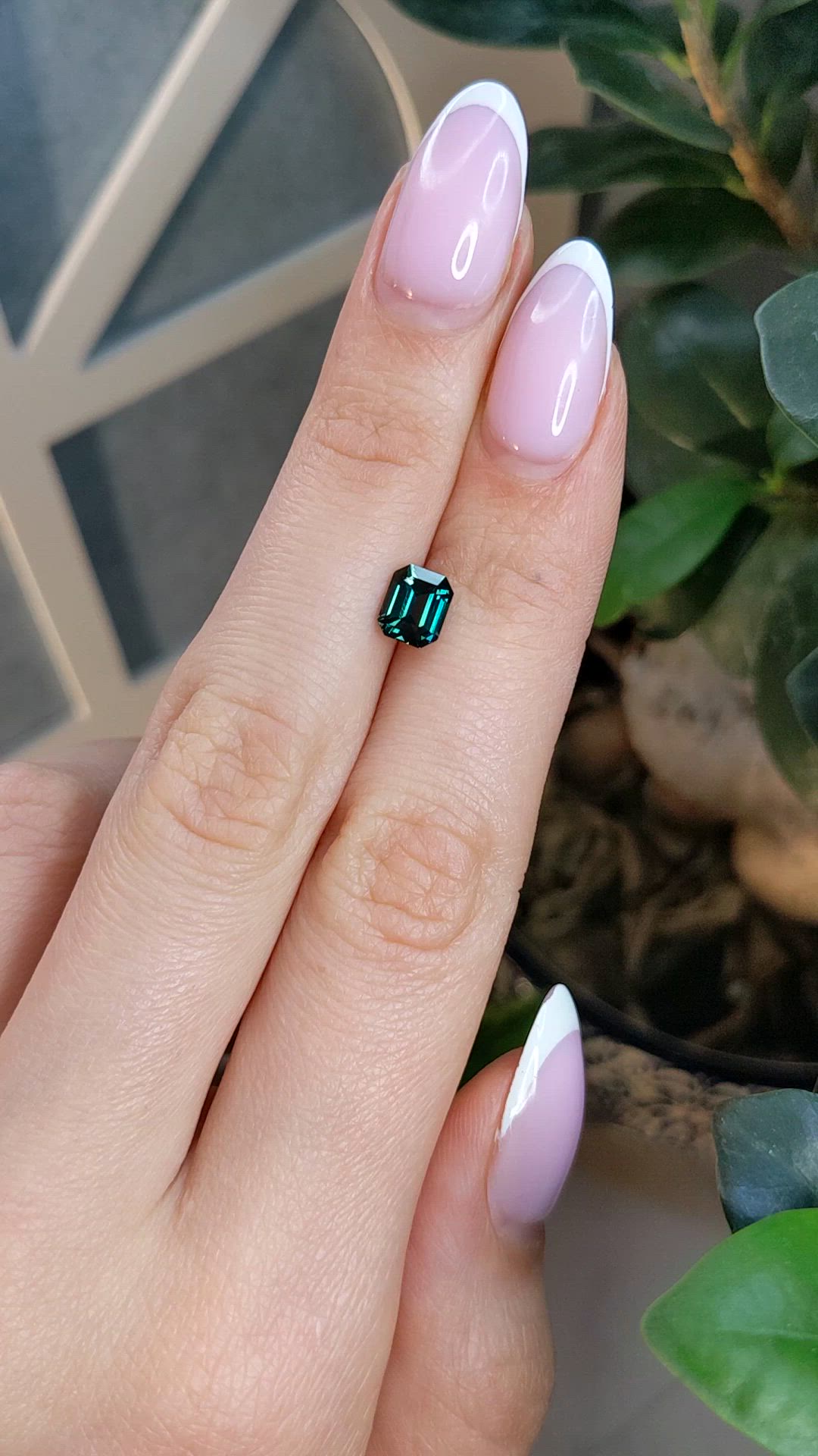 1.49 Ct. Bluish Green Sapphire from Madagascar Size Video