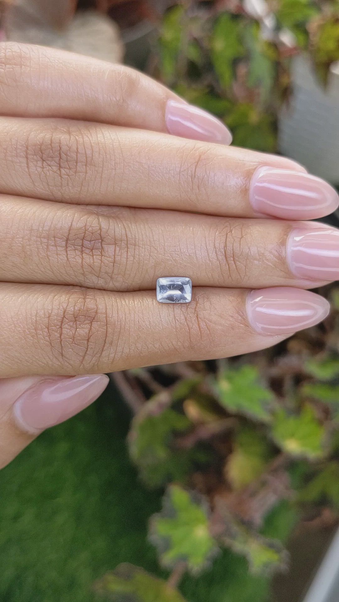 0.81 Ct. Bluish Purple Sapphire from Ceylon (Sri Lanka) Size Video