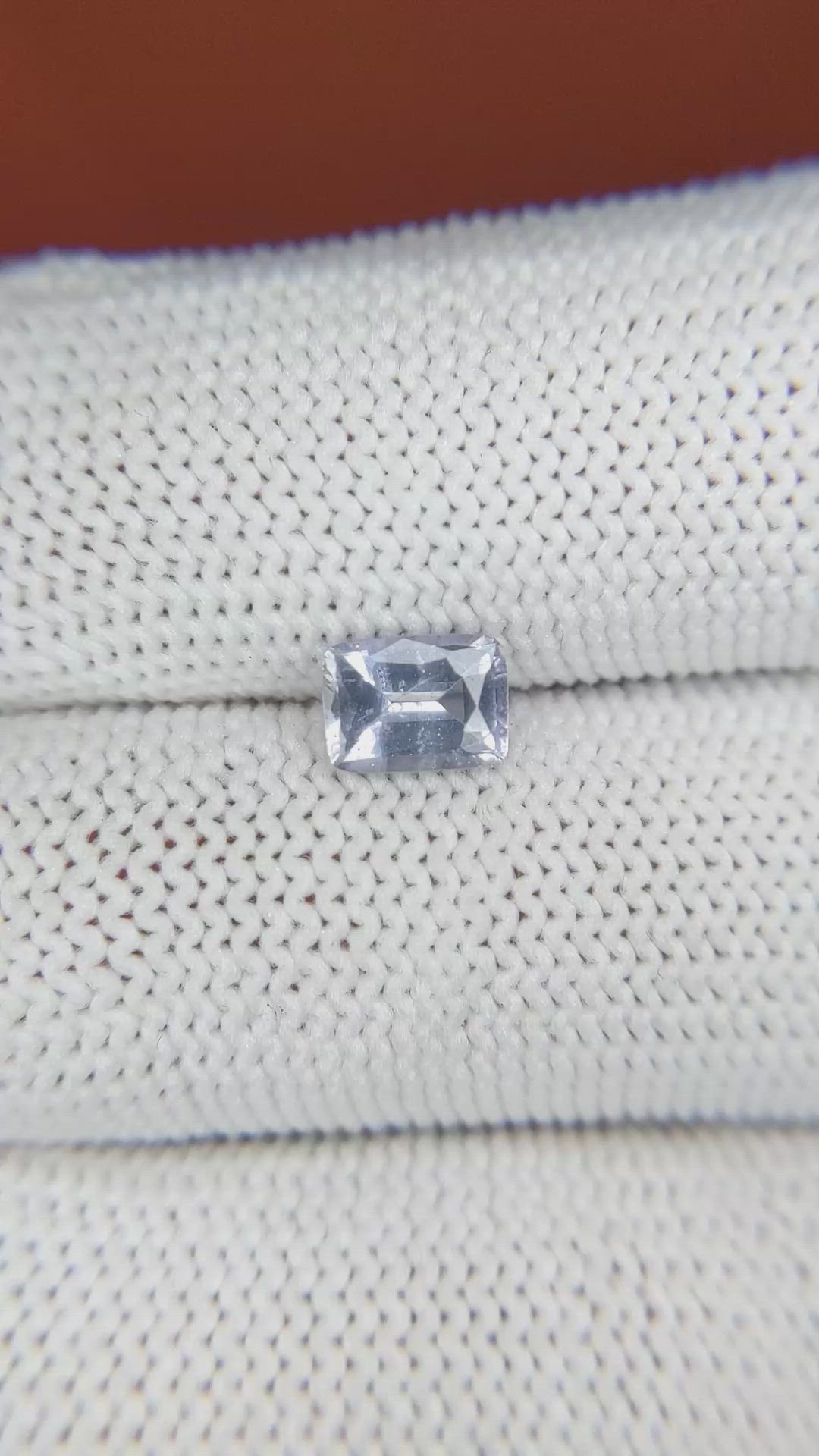 0.81 Ct. Bluish Purple Sapphire from Ceylon (Sri Lanka) Size Video
