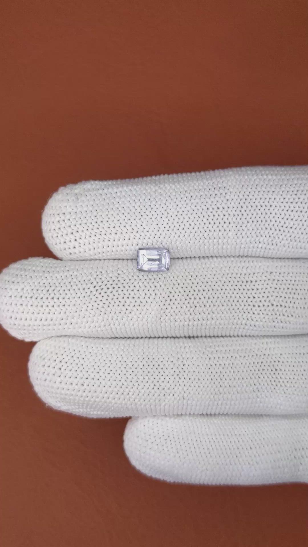 0.81 Ct. Bluish Purple Sapphire from Ceylon (Sri Lanka) Size Video