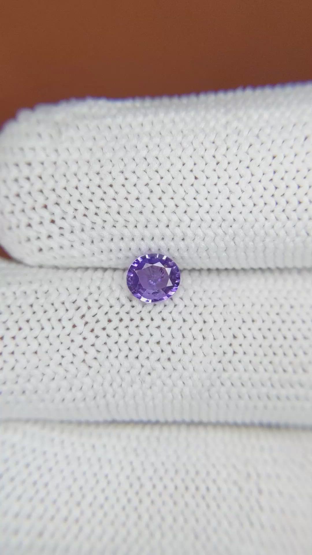 0.55 Ct. Purple Sapphire from Ceylon (Sri Lanka) Size Video