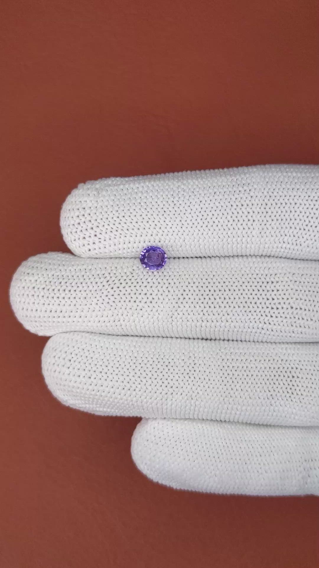 0.55 Ct. Purple Sapphire from Ceylon (Sri Lanka) Size Video