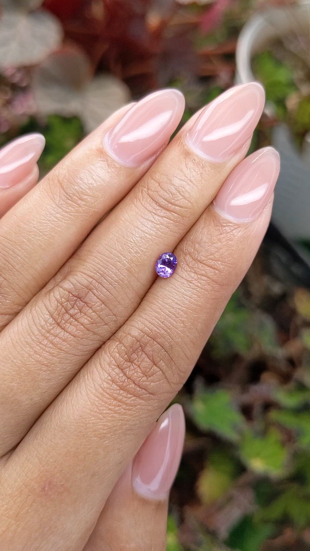 0.44 Ct. Purple Sapphire from Ceylon (Sri Lanka) Size Video