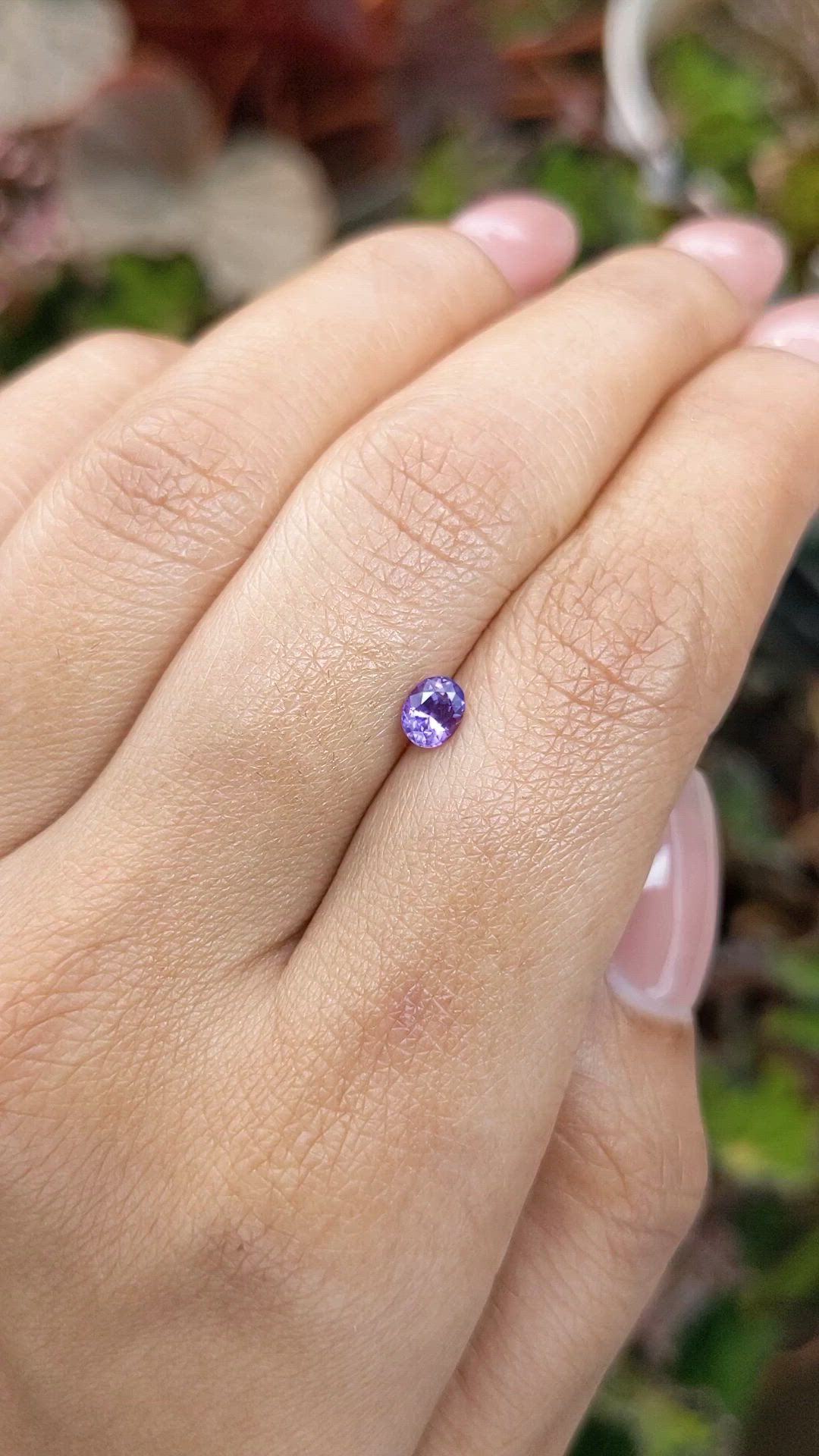 0.44 Ct. Purple Sapphire from Ceylon (Sri Lanka) Size Video
