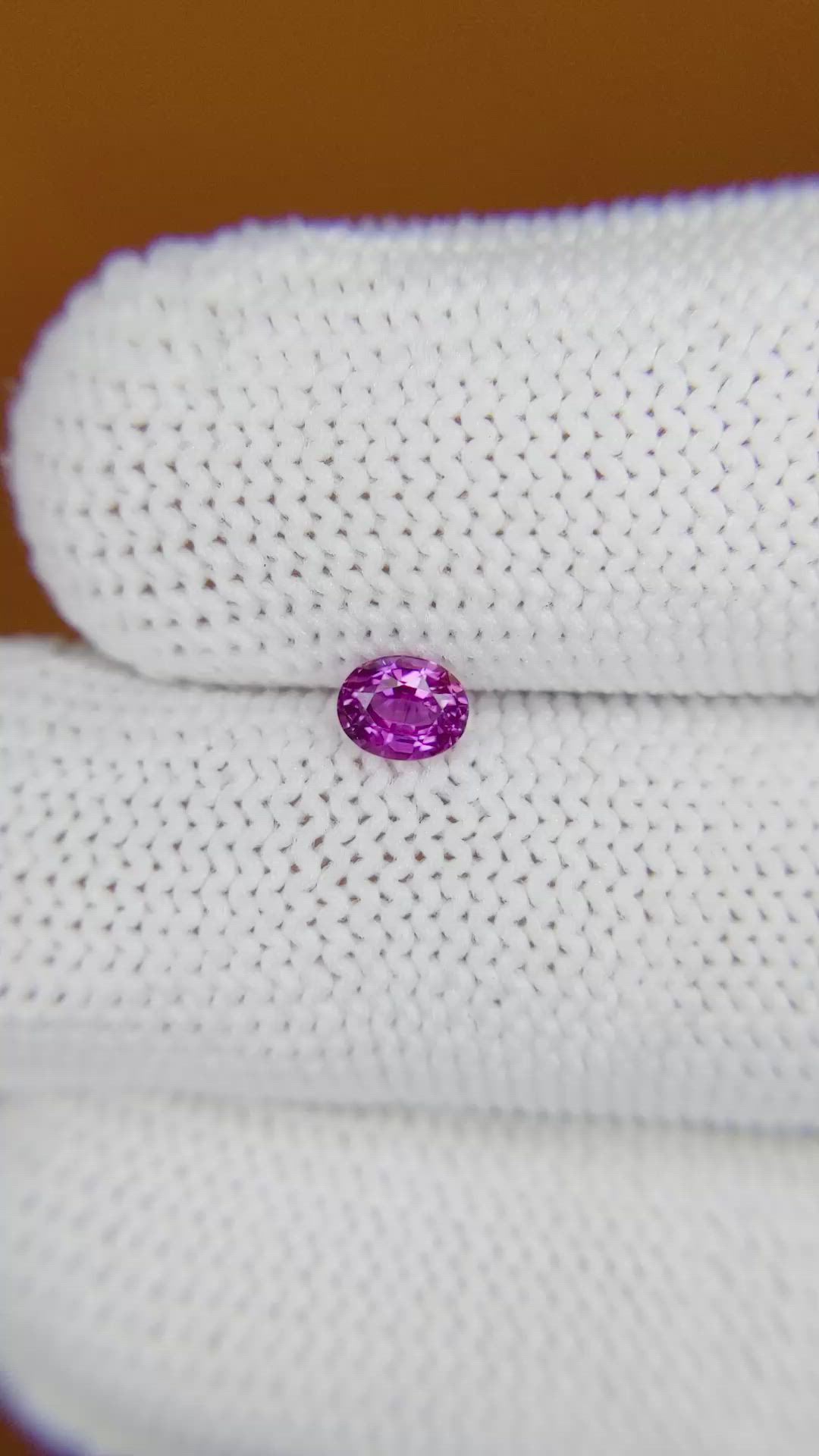 0.40 Ct. Pinkish Purple Sapphire from Ceylon (Sri Lanka) Size Video