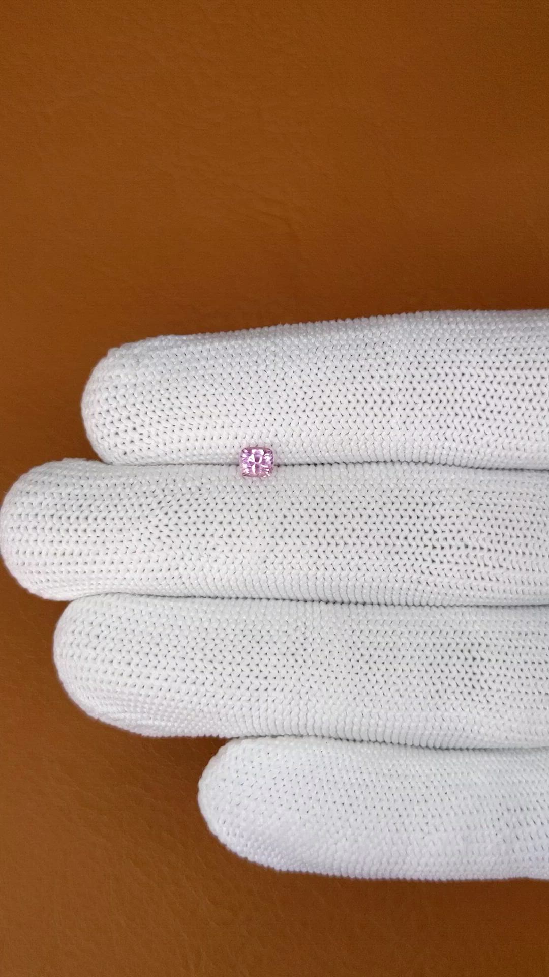 0.32 Ct. Purplish Pink Sapphire from Ceylon (Sri Lanka) Size Video