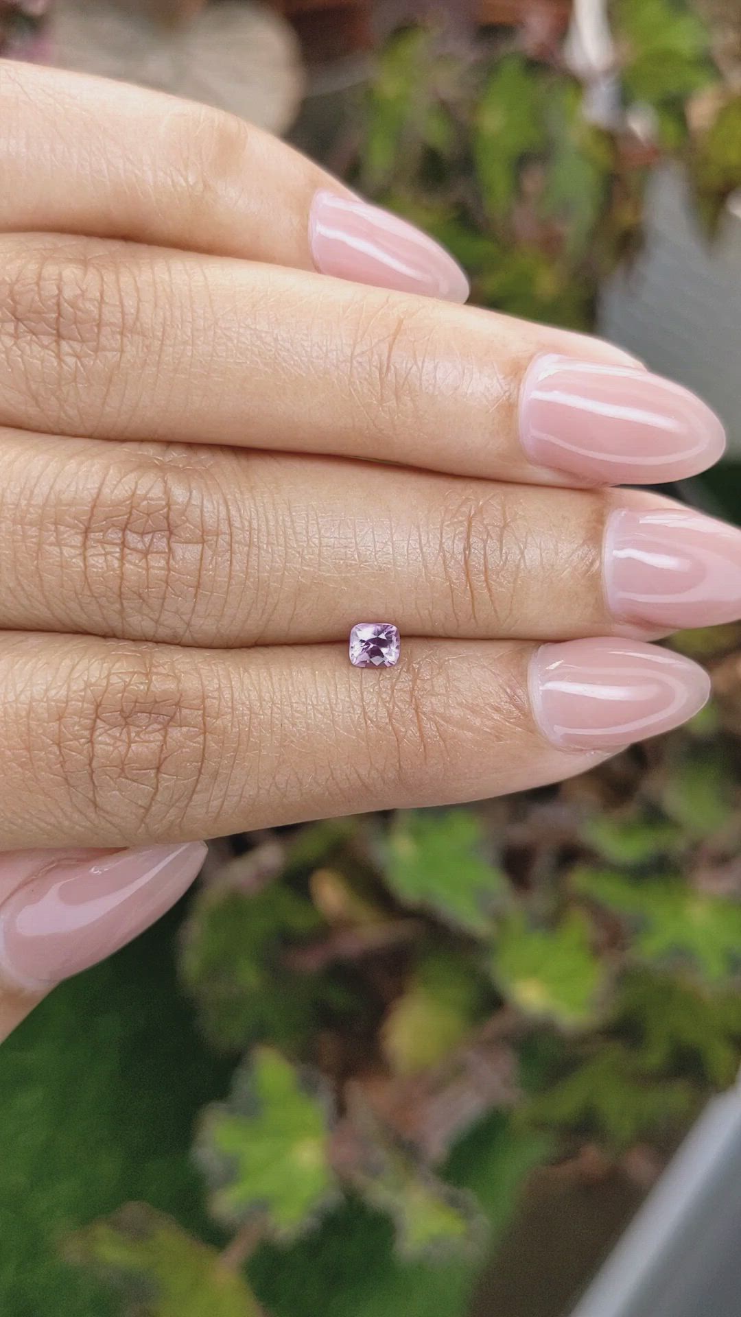 0.32 Ct. Purplish Pink Sapphire from Ceylon (Sri Lanka) Size Video