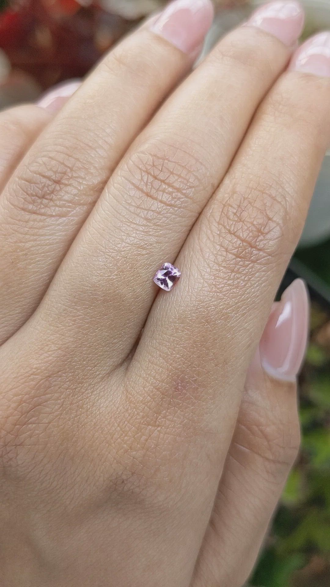 0.32 Ct. Purplish Pink Sapphire from Ceylon (Sri Lanka) Size Video