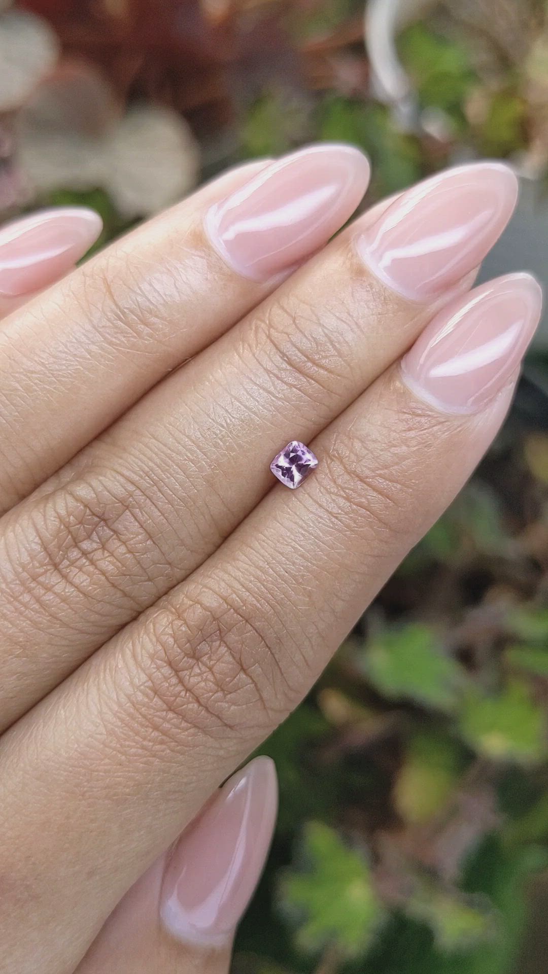 0.32 Ct. Purplish Pink Sapphire from Ceylon (Sri Lanka) Size Video