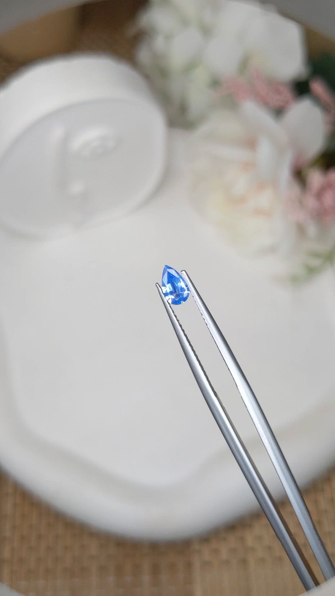 0.42 Ct. Blue Sapphire from Ceylon (Sri Lanka) Size Video