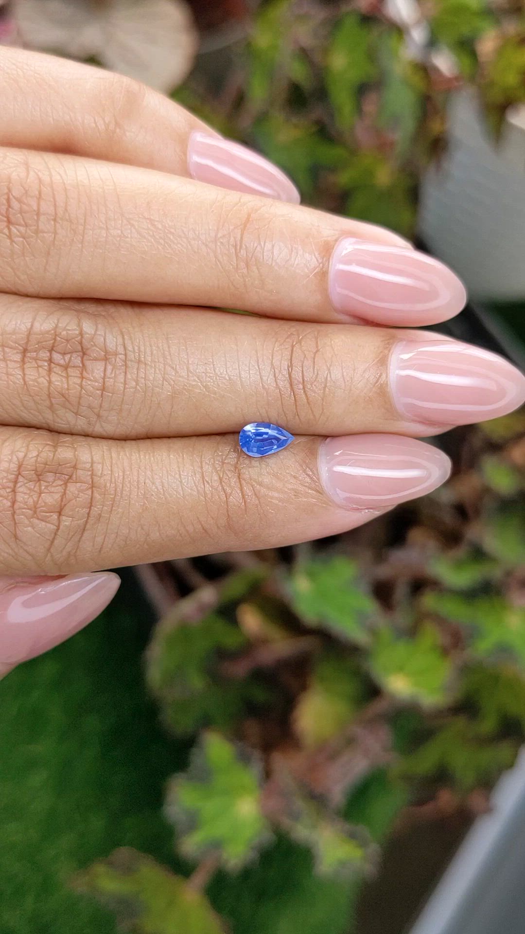 0.42 Ct. Blue Sapphire from Ceylon (Sri Lanka) Size Video