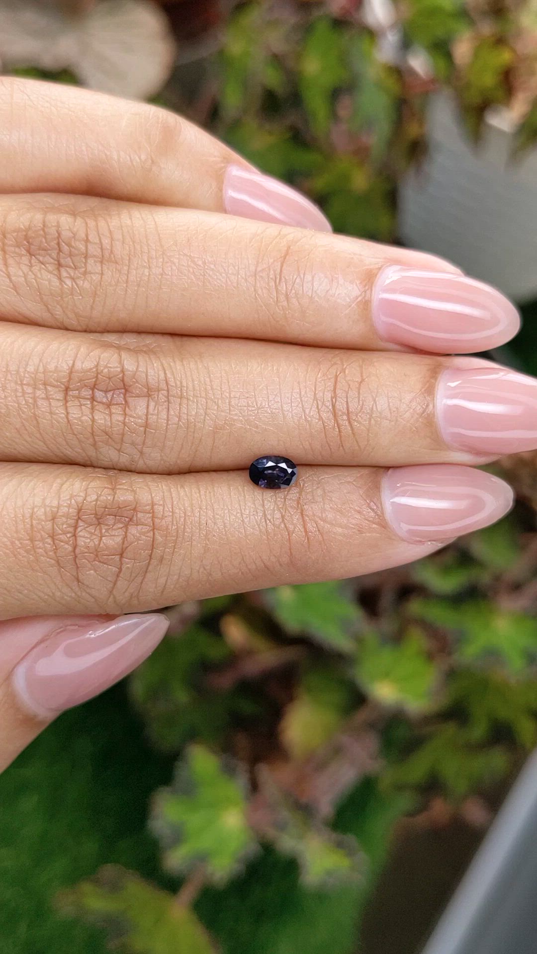 0.45 Ct. Pinkish Purple Sapphire from Ceylon (Sri Lanka) Size Video