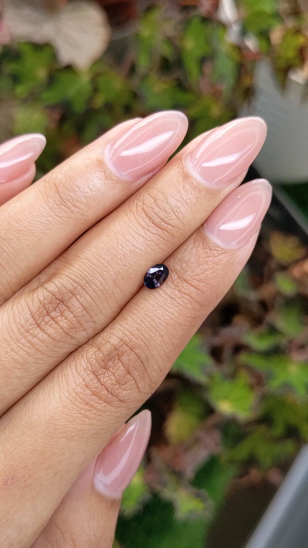 0.45 Ct. Pinkish Purple Sapphire from Ceylon (Sri Lanka) Size Video
