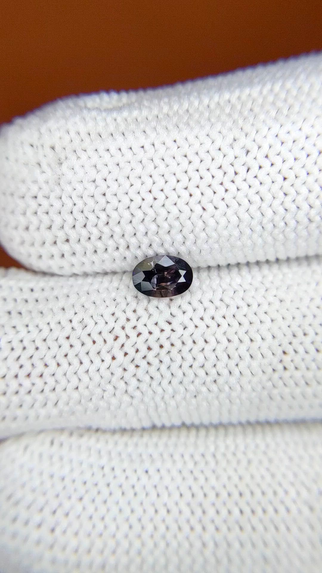 0.45 Ct. Pinkish Purple Sapphire from Ceylon (Sri Lanka) Size Video