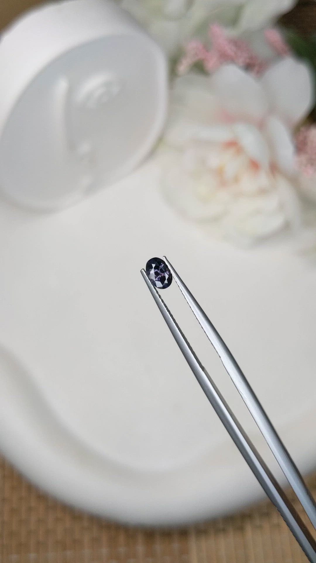 0.45 Ct. Pinkish Purple Sapphire from Ceylon (Sri Lanka) Size Video
