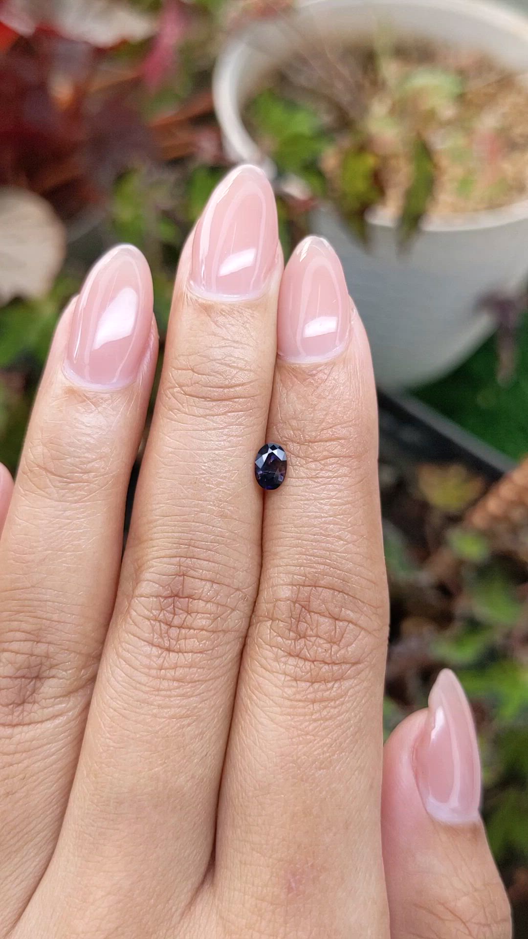 0.45 Ct. Pinkish Purple Sapphire from Ceylon (Sri Lanka) Size Video