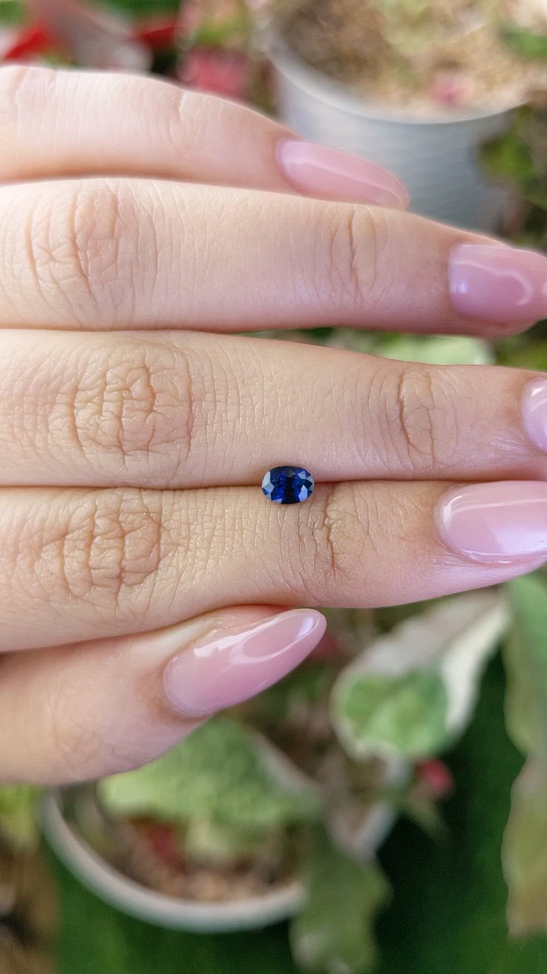 0.47 Ct. Blue Sapphire from Ceylon (Sri Lanka) Size Video