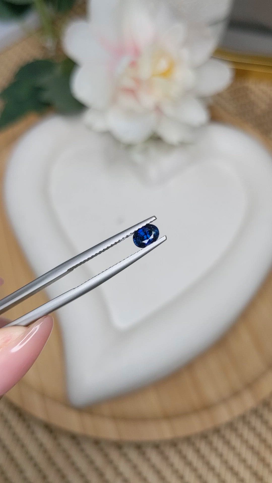 0.47 Ct. Blue Sapphire from Ceylon (Sri Lanka) Size Video