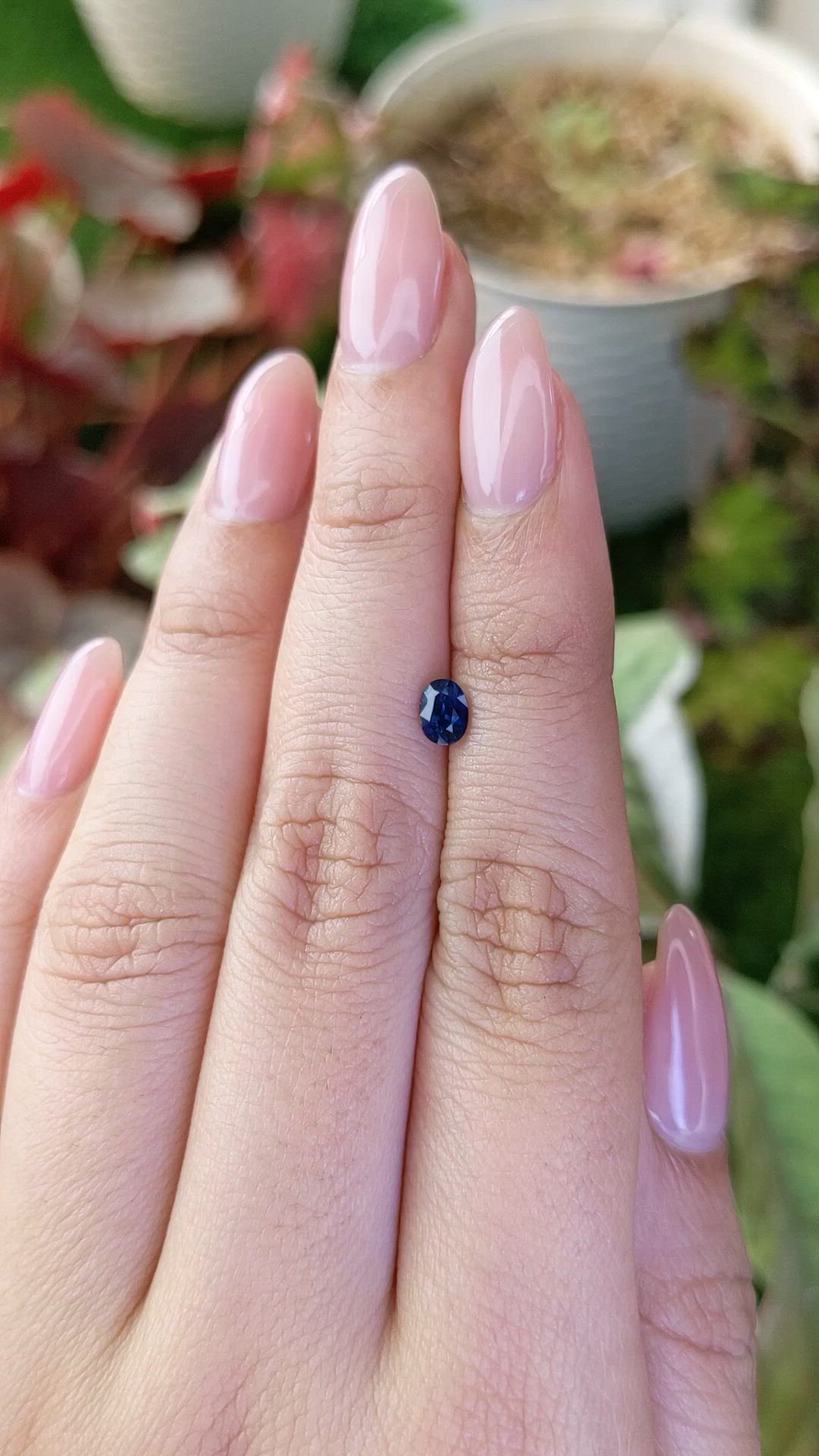 0.47 Ct. Blue Sapphire from Ceylon (Sri Lanka) Size Video