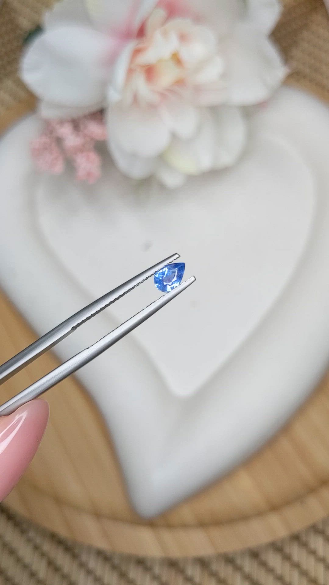 0.45 Ct. Blue Sapphire from Ceylon (Sri Lanka) Size Video