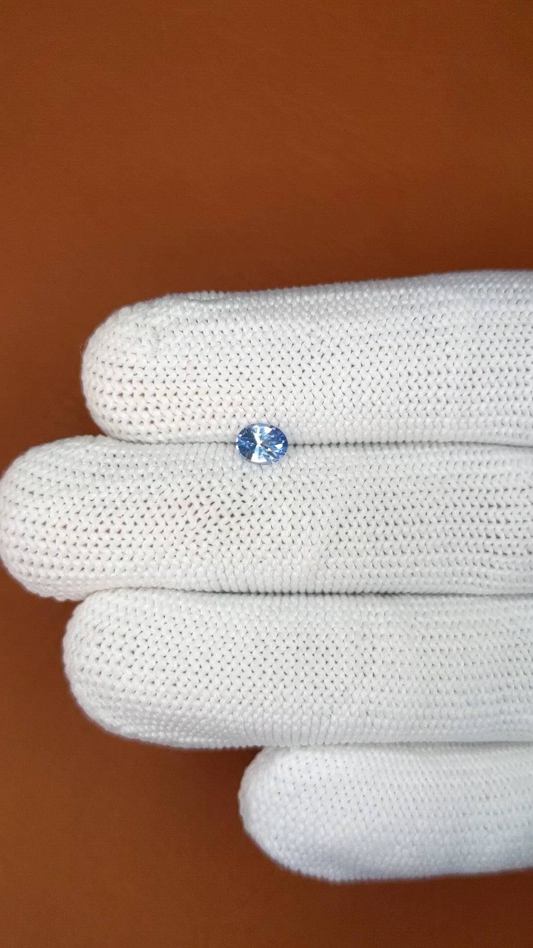 0.49 Ct. Blue Sapphire from Ceylon (Sri Lanka) Size Video