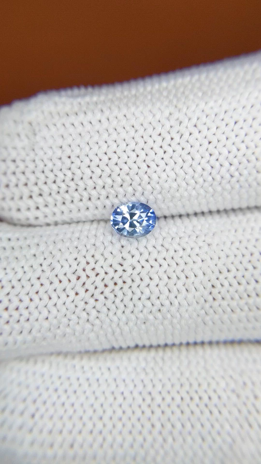 0.49 Ct. Blue Sapphire from Ceylon (Sri Lanka) Size Video