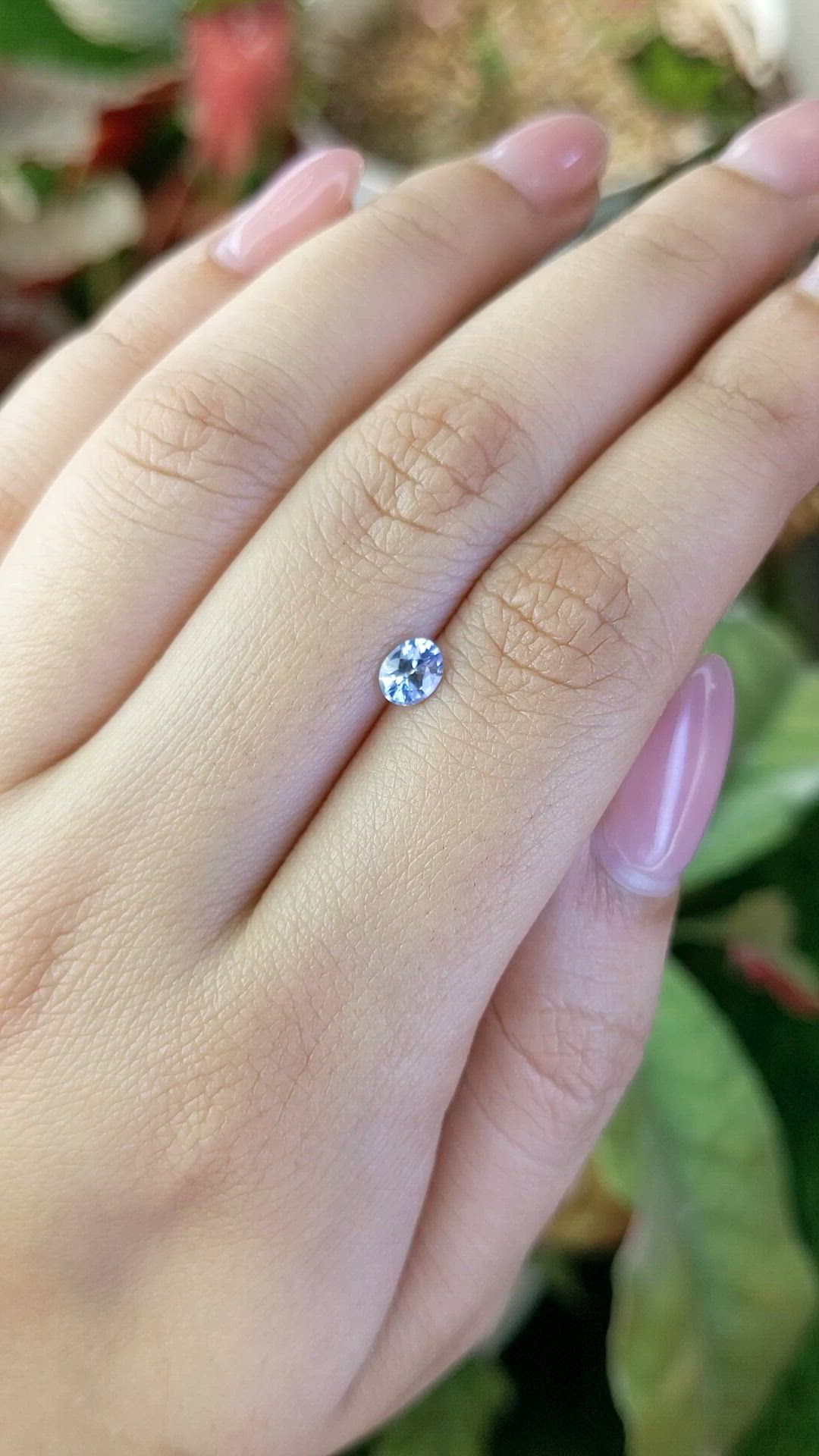 0.49 Ct. Blue Sapphire from Ceylon (Sri Lanka) Size Video