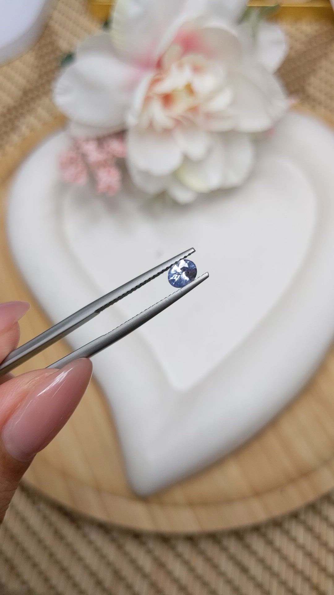 0.49 Ct. Blue Sapphire from Ceylon (Sri Lanka) Size Video