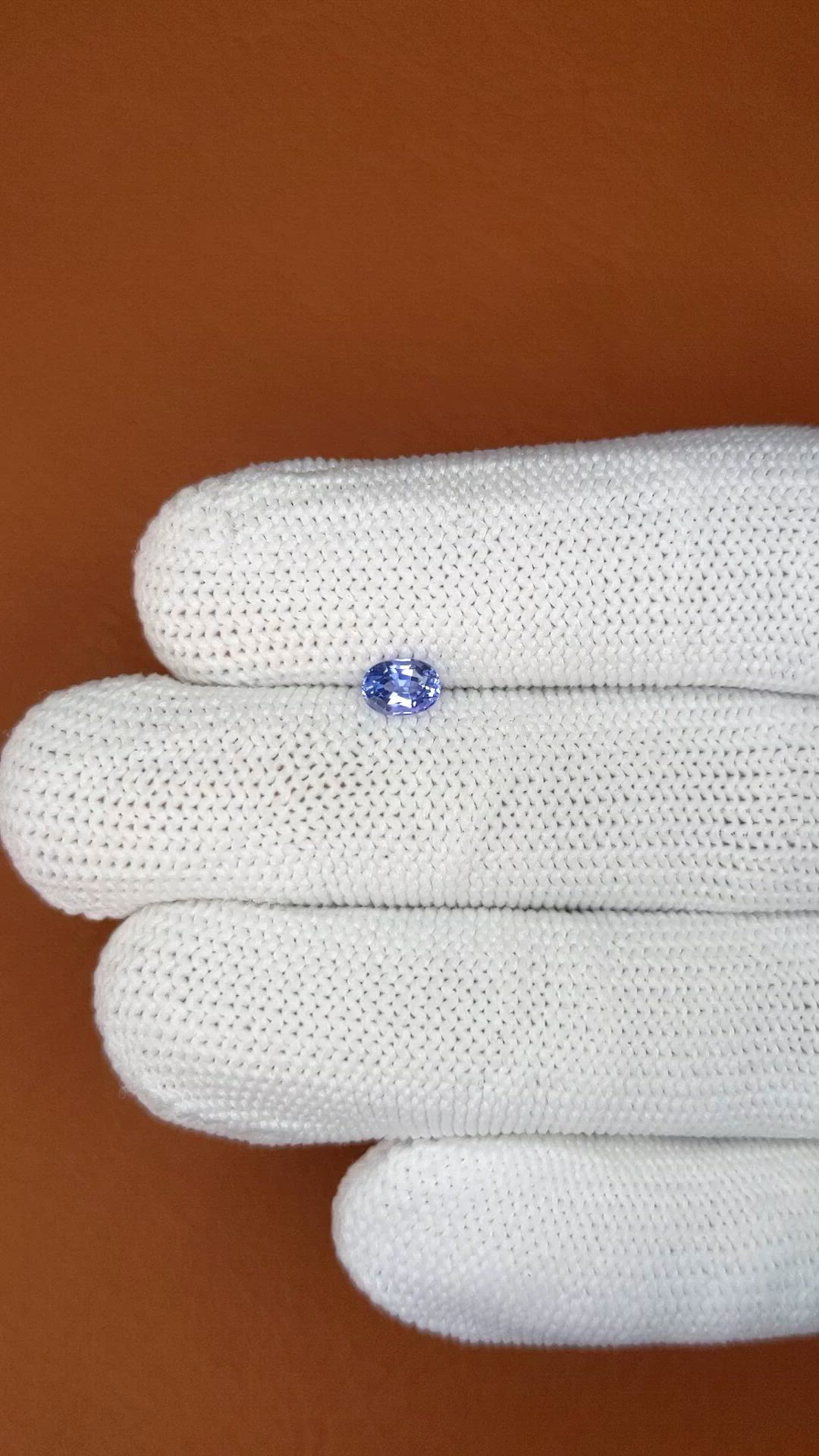 0.53 Ct. Blue Sapphire from Ceylon (Sri Lanka) Size Video