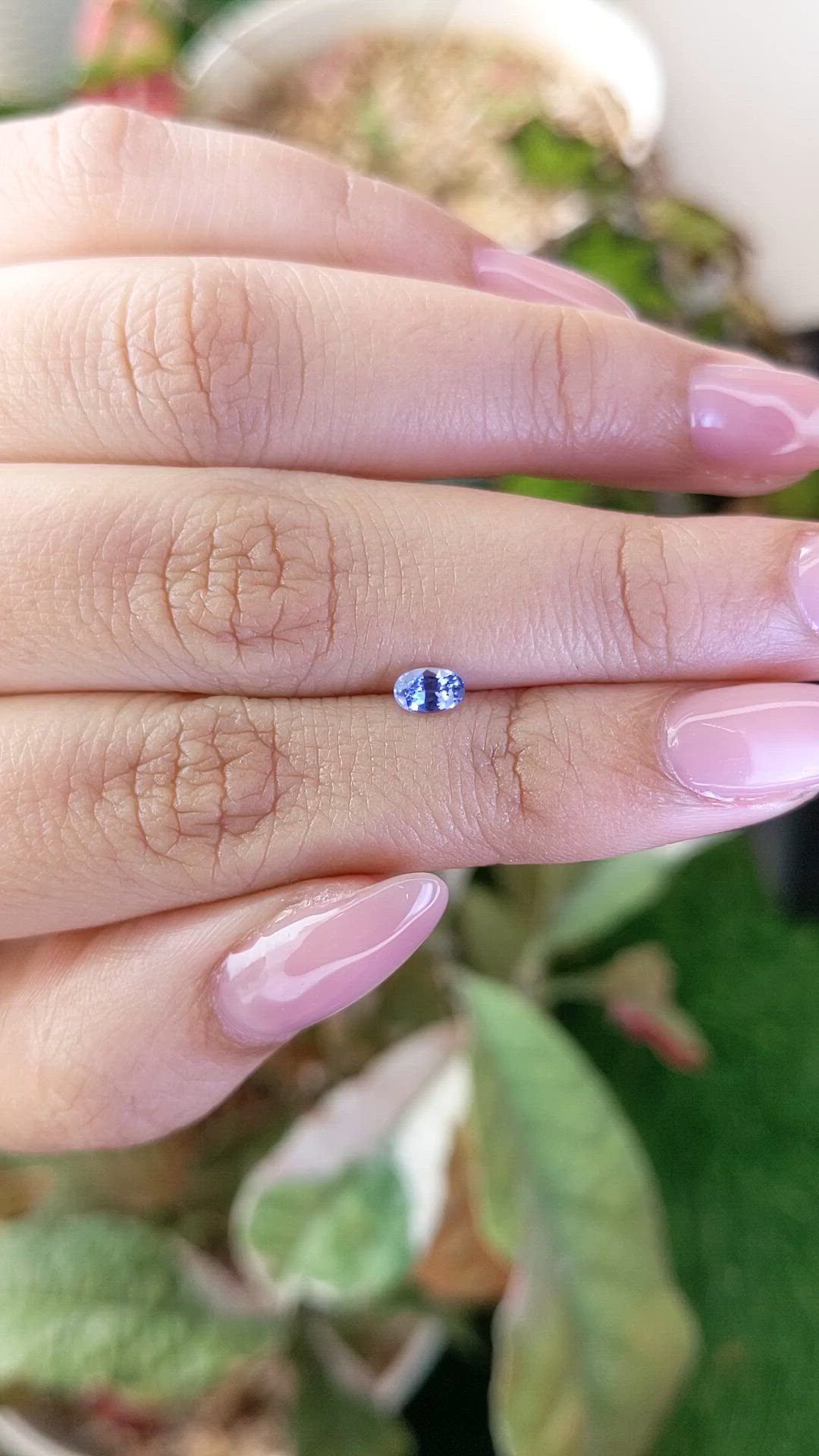 0.36 Ct. Blue Sapphire from Ceylon (Sri Lanka) Size Video
