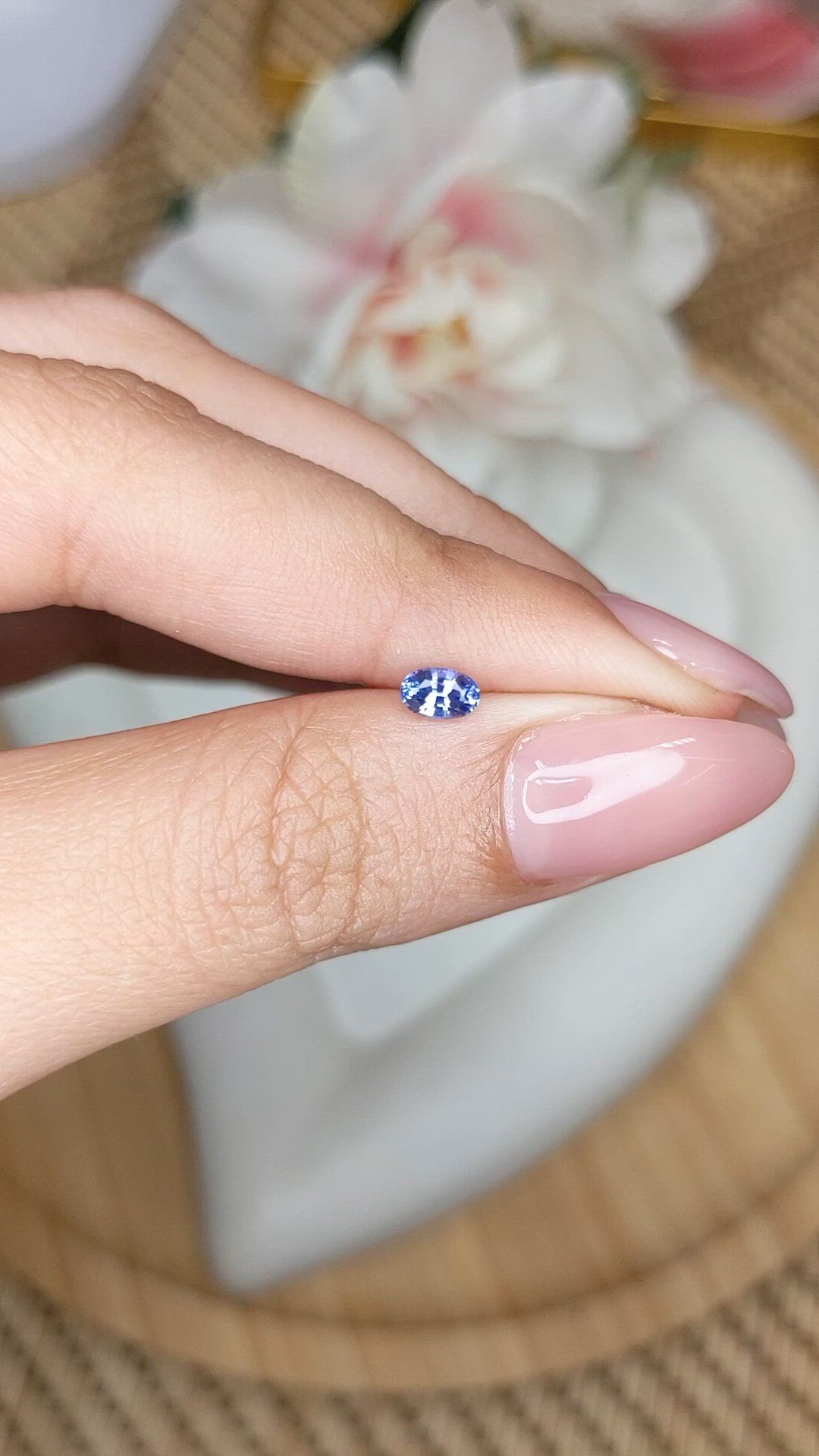 0.36 Ct. Blue Sapphire from Ceylon (Sri Lanka) Size Video