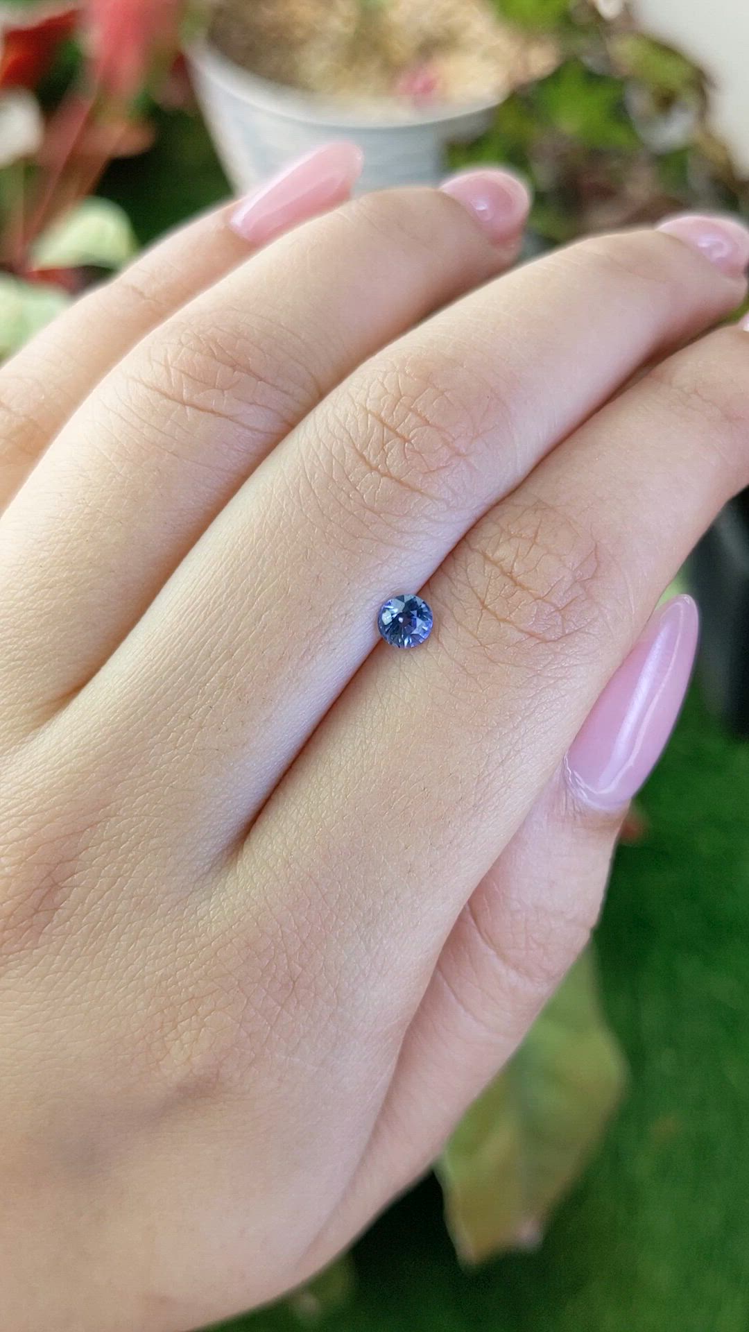 0.45 Ct. Blue Sapphire from Ceylon (Sri Lanka) Size Video
