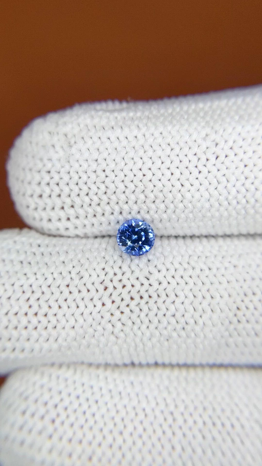 0.45 Ct. Blue Sapphire from Ceylon (Sri Lanka) Size Video